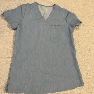 Figs Heather Indigo Catarina scrub top